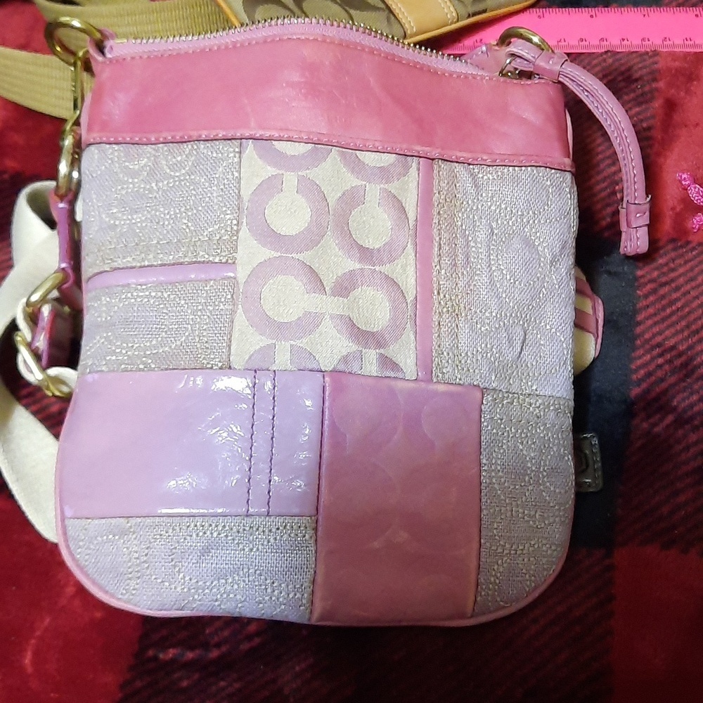 Coach Pink Patchwork Crossbody Bag - Picture 2 of 9